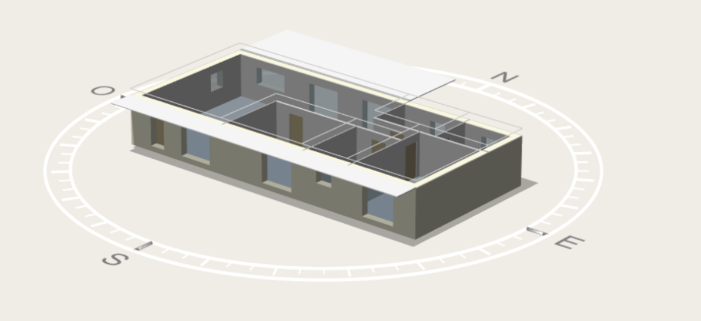 Vue 3D Maison Paille Pléiades Izuba Energie